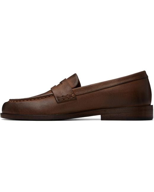 Marsèll Brown Mocasso Leather Loafers for men