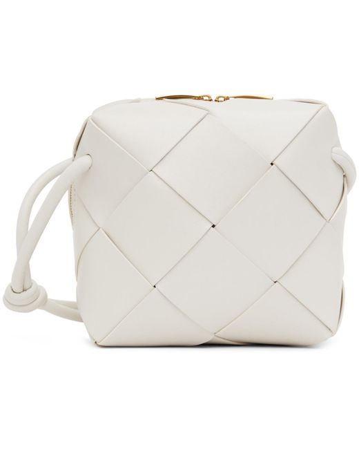Bottega Veneta White Mini Cassette Camera Bag