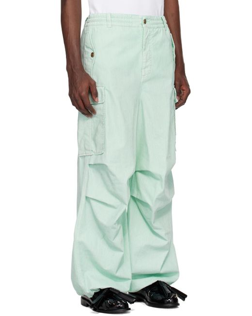 Pantalon cargo teint en plongée bleu en denim Marni pour homme en coloris Green