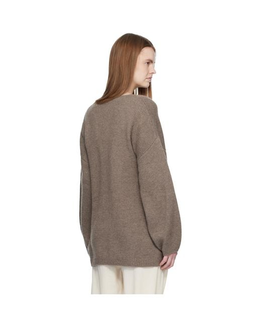 Lisa Yang Brown Taupe The Laurina Wrap' Cardigan