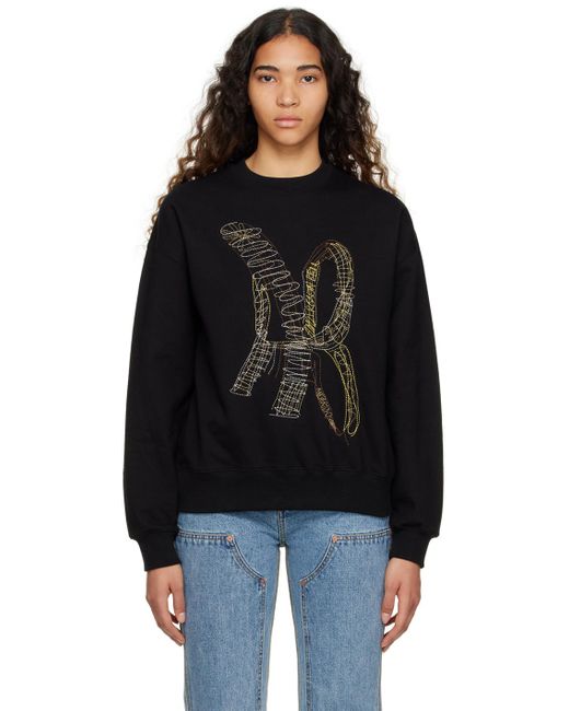 ANDERSSON BELL Black Ab Embroide Sweatshirt