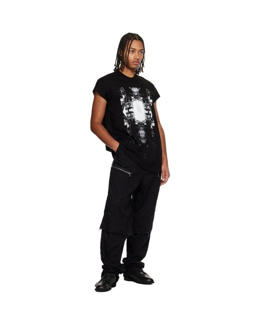 Julius Black Europa Graphic Sleeveless T-Shirt for men