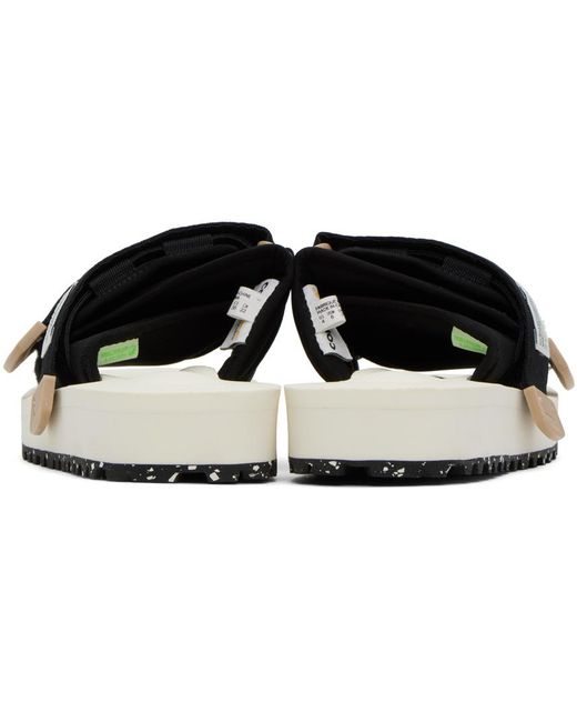 Suicoke Black & Beige Moto-cab-eco Sandals