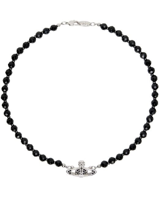 Vivienne Westwood Black Messaline Choker Necklace for men