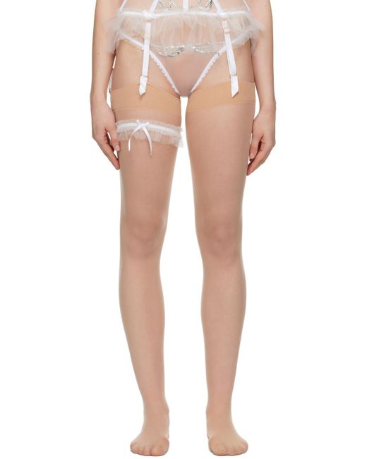 Agent Provocateur ホワイト Melle ガーターリング Multicolor