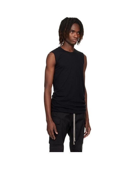 Rick Owens Black Temple Basic Sl Tank Top for men