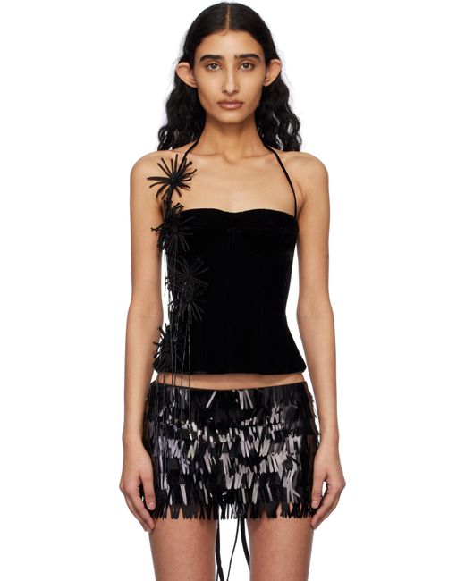 Fanci Club Black Dahlia Velvet Corset