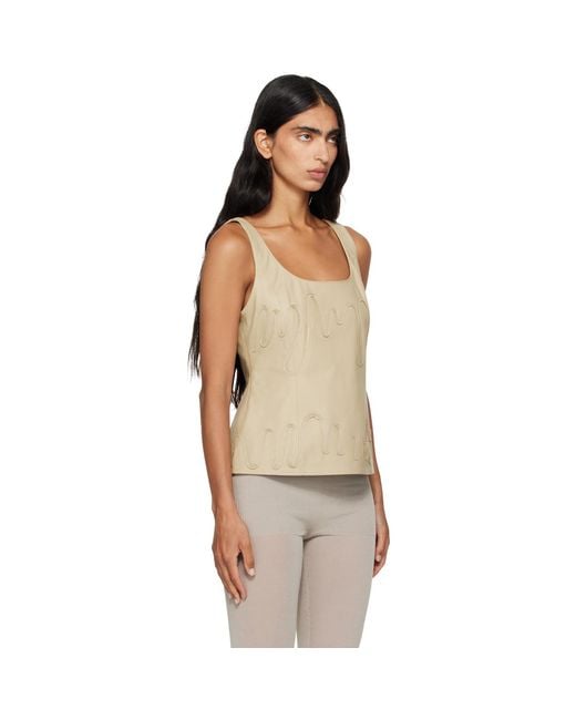 Paloma Wool Natural Fil Leather Top