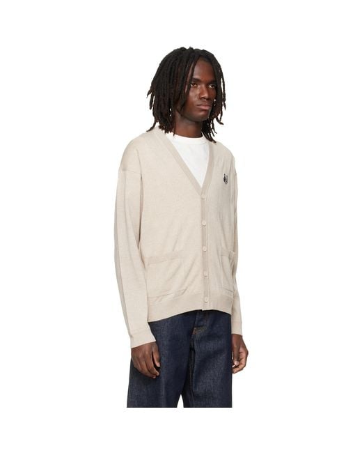 Maison Kitsuné Natural Fox Head Merino Comfort Cardigan for men