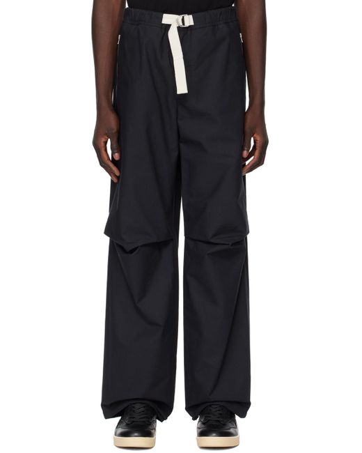 Jil Sander Black Navy Relaxed-fit Trousers for men