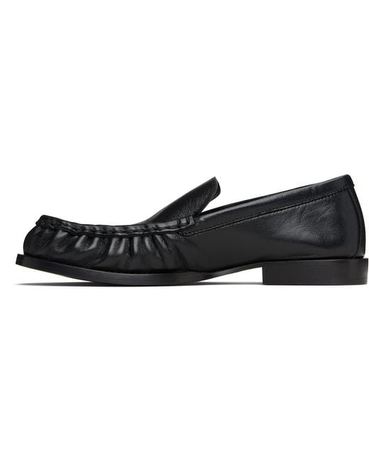 Dries Van Noten Black Leather Loafers