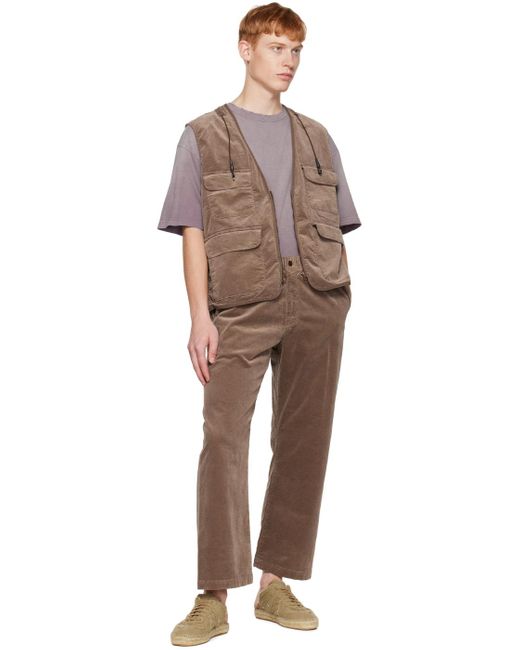 Remi Relief Brown Taupe Workwear Trousers for men