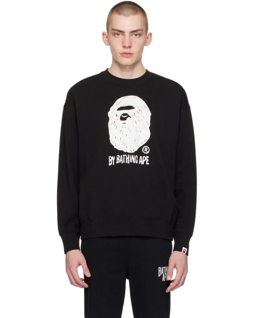 A Bathing Ape Black Ape Head Sweatshirt for men