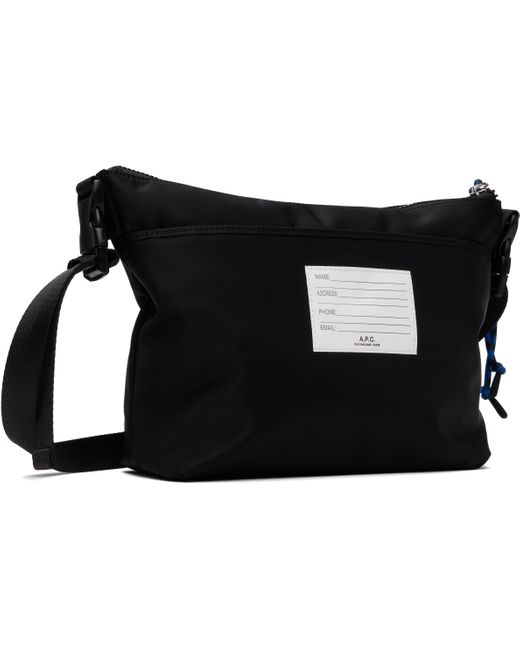 A.P.C. Black Trek Bum Bag for men