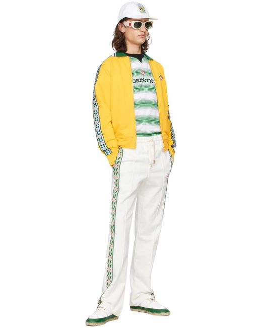 Casablancabrand Yellow Zip Sweater for men