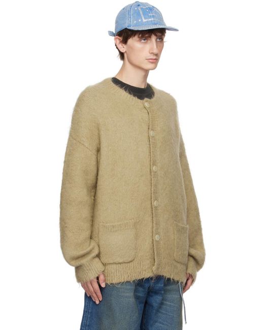 Acne Natural Cardigan With Pockets for men