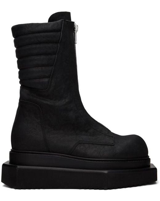 Rick Owens Black Cyclops Leather Boots for men