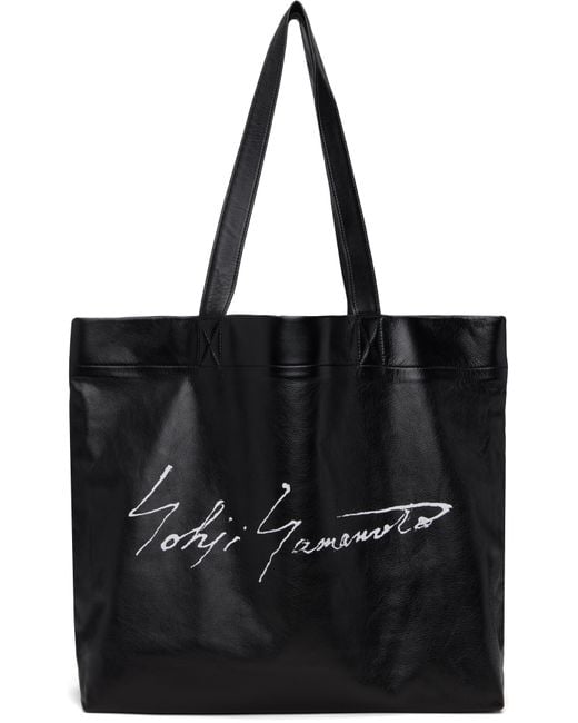 Yohji Yamamoto Black Signature L Tote