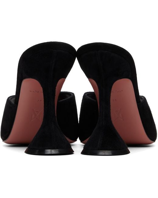 AMINA MUADDI Black Lupita Slipper 95 Heeled Sandals
