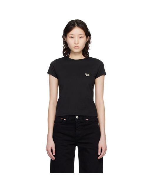 KENZO Black Paris Wild Tiger' Embroidered T-Shirt