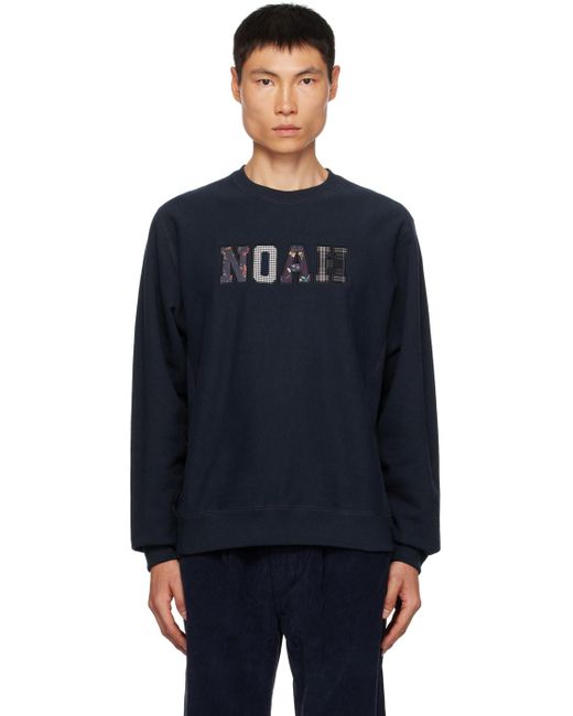 Noah NYC Blue Appliqué Sweatshirt for men
