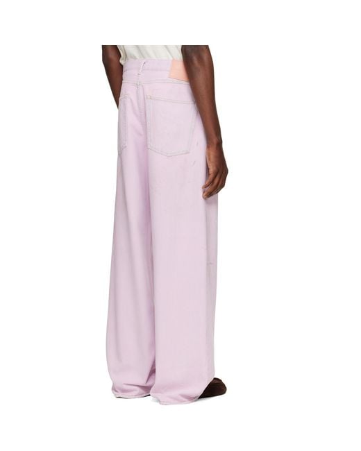 Acne Pink Loose Fit 1981 Jeans for men