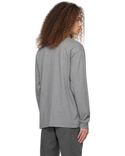 T-shirt à manches longues chase gris Carhartt pour homme en coloris Gray