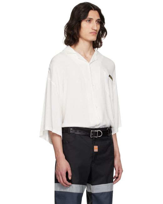 Chemise blanche à écusson Martine Rose pour homme en coloris White
