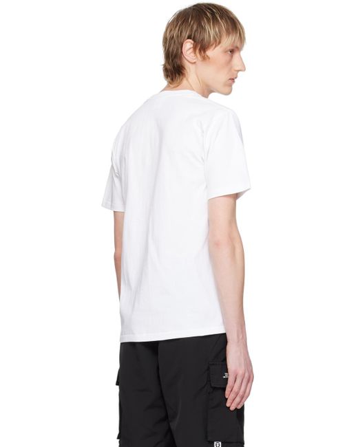 T-shirt blanc à logo de style collégial à motif 1st camo A Bathing Ape pour homme en coloris White
