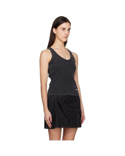 Ganni Black Tank Top