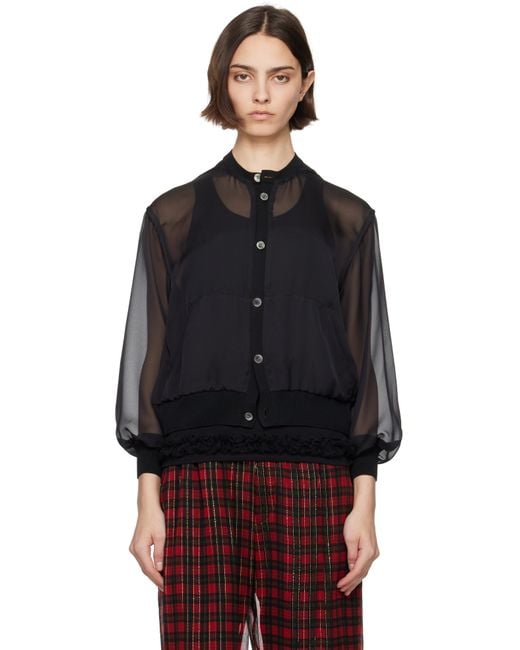Undercover Black Uc1E1203-2 Cardigan