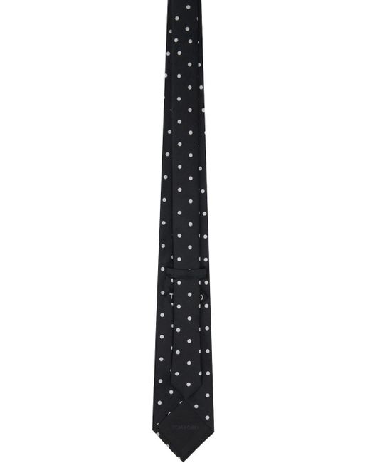 Cravate noire à pois Tom Ford pour homme en coloris Black