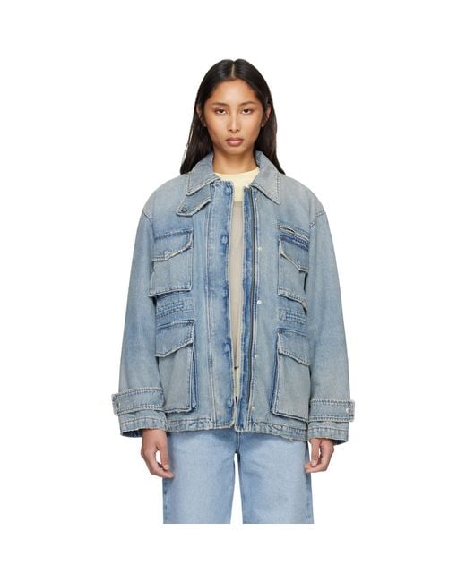 Agolde Blue Aubrey Denim Jacket