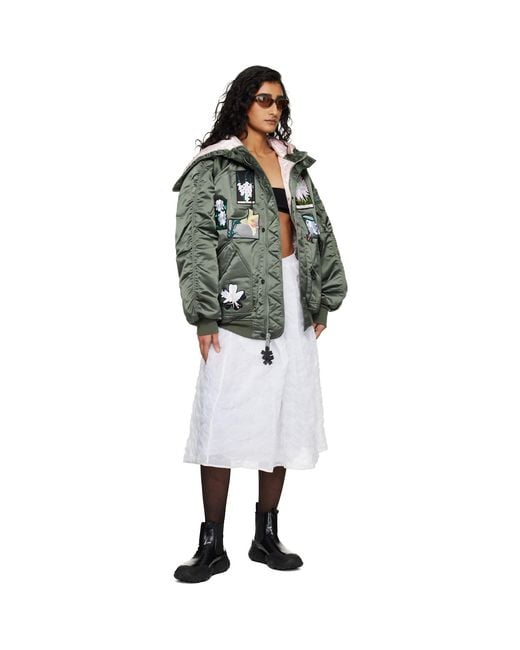 CECILIE BAHNSEN Green Alpha Industries X N-2B Bomber Jacket