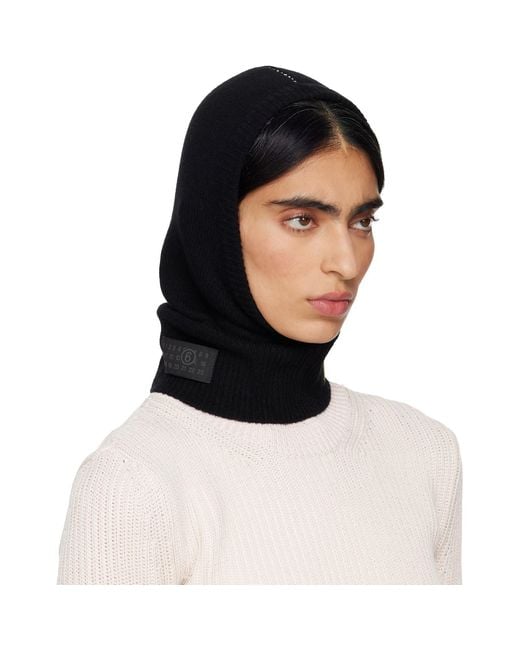 MM6 by Maison Margiela Black Access Labels Story Gauge 7 Balaclava