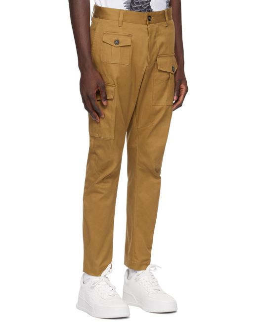 Dsqua2 pantalon cargo sexy brun clair DSquared² pour homme en coloris Multicolor