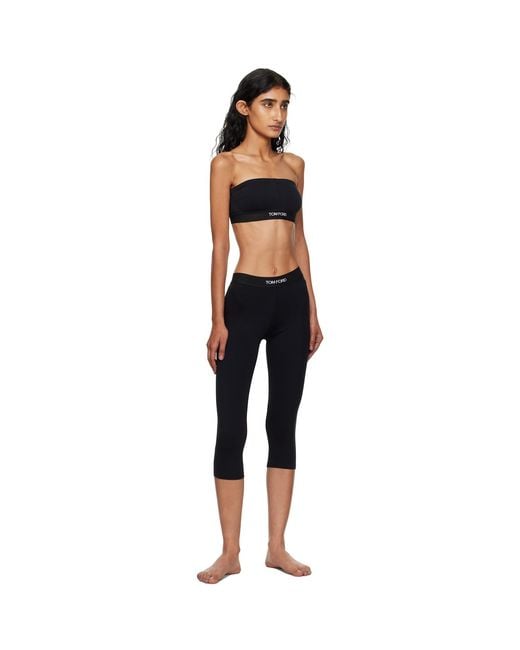 Tom Ford Black Modal Yoga Leggings