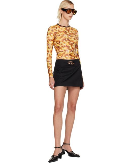 DIESEL Black O-Dixy Miniskirt