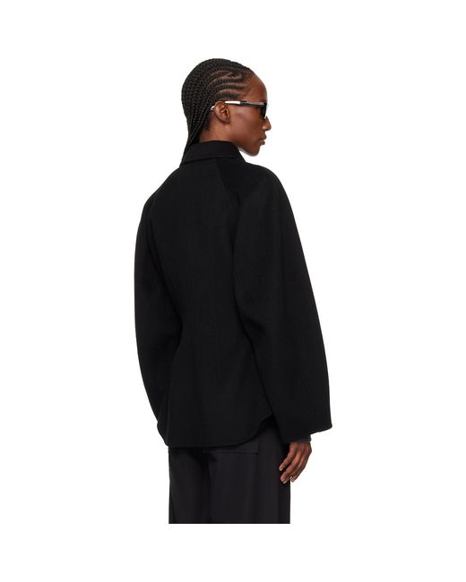Rohe Black Double-Faced Sculptural Jacket