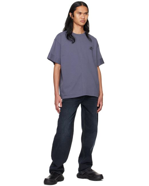 Dion Lee Purple Gray 'dle' T-shirt for men