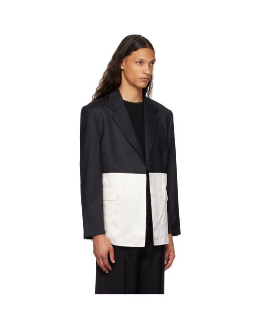 Peter Do Black Off- Combo Classic Blazer for men