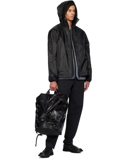 Rains Black Sibu Duffle Backpack for men
