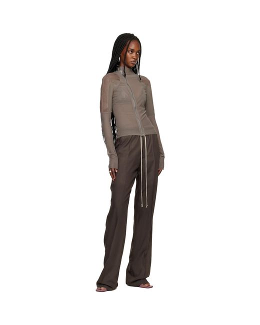 Rick Owens Black Temple Dietrich Drawstring Lounge Pants