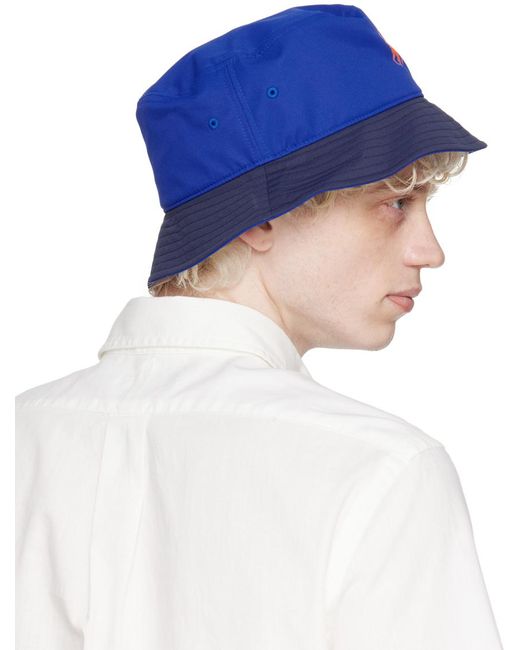 Polo Ralph Lauren Blue Flap Pocket Bucket Hat for men