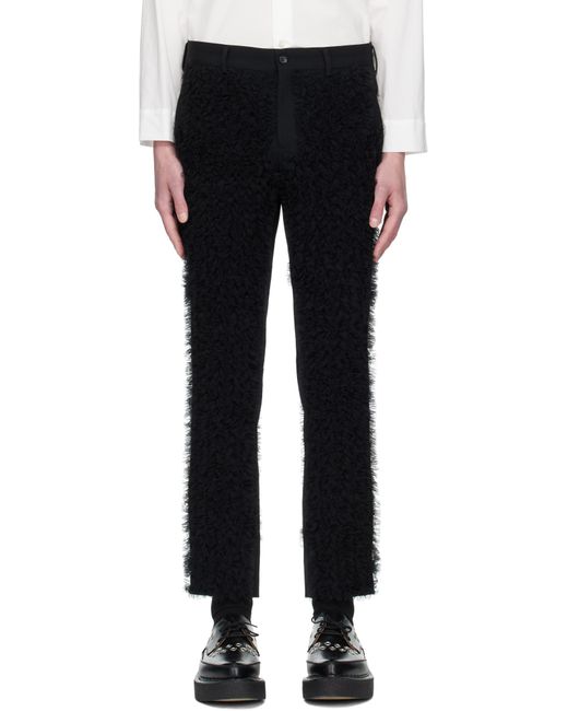 メンズ Comme des Garçons ブラック Wool Gabardine Medium & Nylon Tulle トラウザーズ Black