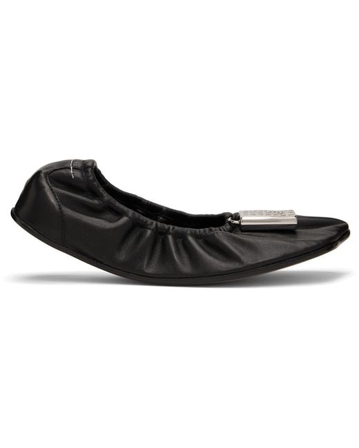 MM6 by Maison Margiela Black Numeric Anatomic Ballerina Flats