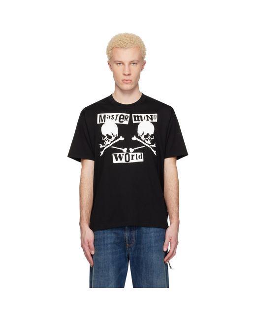 MASTERMIND WORLD Black Mw Flyer Ss T-Shirt for men