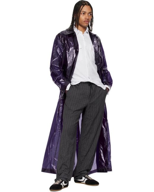 メンズ Dries Van Noten パープル ルーズフィット マックコート Black