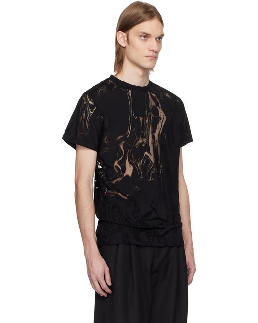 メンズ Louis-Gabriel Nouchi ブラック Marbled ジャージ Tシャツ Black