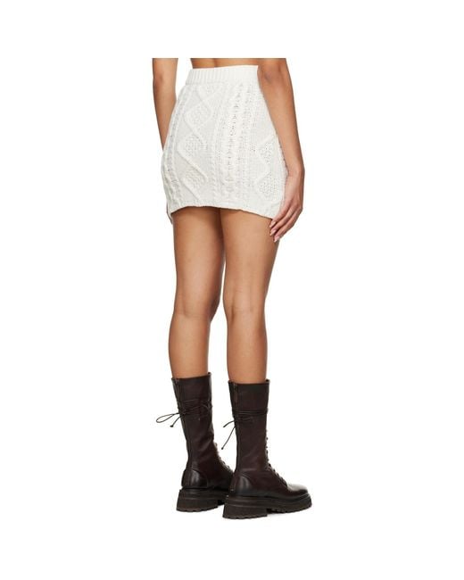 ROKH Black Off-white Nylon Miniskirt